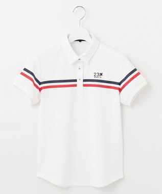 23区GOLF 【WOMEN】【吸水速乾/UVケア】エイトロックカノコ 半そで ポロシャツ ホワイト系