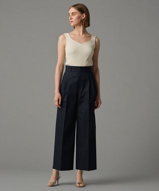 uncrave 【撥水・花粉防止・洗濯機洗い可】クリアツイル ワイドパンツ（uncrave STANDARD） ネイビー