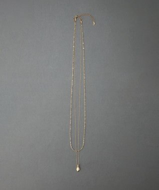 Phoebe 【金属アレルギー対応】レイヤードドロップロングネックレス ゴールド