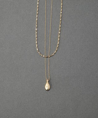 Phoebe 【金属アレルギー対応】レイヤードドロップロングネックレス ゴールド