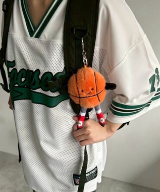 WEGO スポーツぬいぐるみキーホルダー オレンジ