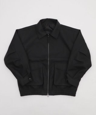 WEGO 【25年秋冬新作/ユニセックス着用ITEM/SMLサイズ展開】PUダブルZIPフライトブルゾン ブラック