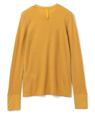 BEIGE， 【洗える・GISELe 10月号掲載】FORD / ウール配色メローヘンリーネックカットソー Mustard
