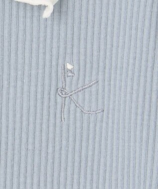 組曲 KIDS 【150-160㎝】リブリボン トップス サックスブルー系