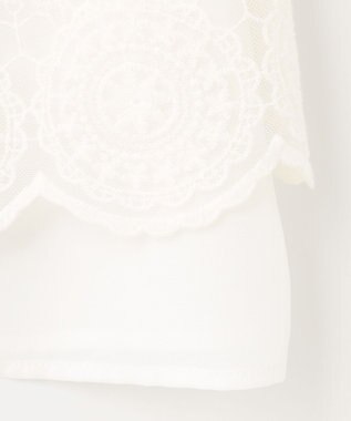 ANY SIS 【洗える】レイヤードレース ブラウス オフホワイト