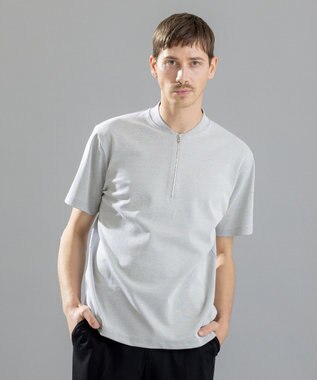 JOSEPH HOMME スビンギザカノコ　ハーフジップ ライトグレー系