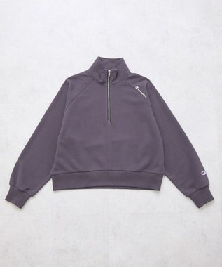 earth music&ecology チャンピオン　ｅｍａｅハーフジップ裏毛プルオーハ Charcoal Gray