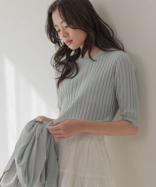 組曲 L 【先行予約】ライトラメニット アンサンブル シルバーブルー系