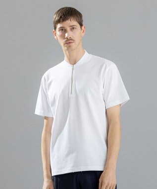 JOSEPH HOMME スビンギザカノコ　ハーフジップ ホワイト系