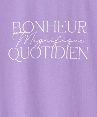 Green Parks フレンチスリーブ筆記体ロゴチュニック Purple