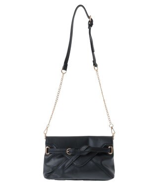 YECCA VECCA ベルトデザインチェーンバッグ Black