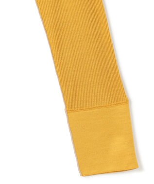 BEIGE， 【洗える・GISELe 10月号掲載】FORD / ウール配色メローヘンリーネックカットソー Mustard