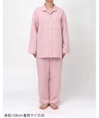 ワコール／睡眠科学 パジャマ 長袖 長ズボン 綿100%(本体) 三重ガーゼ レディース YDX567 睡眠科学／ワコール ピンク