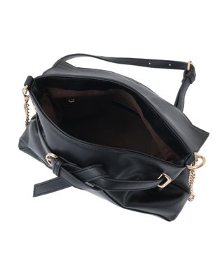 YECCA VECCA ベルトデザインチェーンバッグ Black