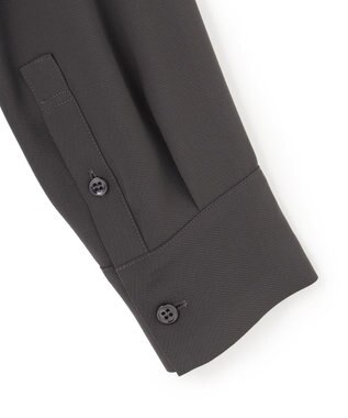 ICB L 【6/12-6/28期間限定・受注生産・WEB限定】BackSatinAmunzen キーネックブラウス チャコール×ブラック
