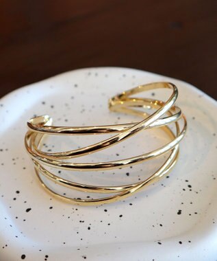 Tiaclasse ランダムクロスバングル ゴールド