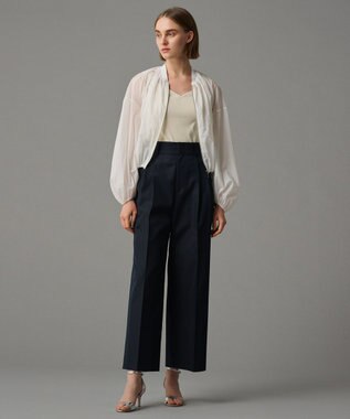 uncrave 【撥水・花粉防止・洗濯機洗い可】クリアツイル ワイドパンツ（uncrave STANDARD） ネイビー