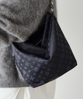 russet ナイロンジャガード2WAYミニショルダーバッグ(CE-1627) Black/Navy