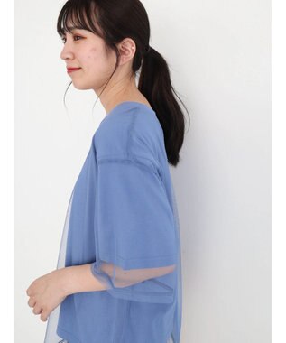 Green Parks BEST PRICE チュールレイヤードプルオーバー Blue