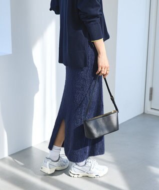 AMERICAN HOLIC シャギーニットナロースカート Navy