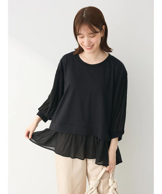 Green Parks 消しプリーツドッキングカットチュニック Black