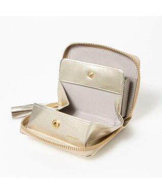 UNBILLION ペルケ perche / マルチスタッズ・ジャバラカードウォレット ゴールド