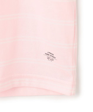J.PRESS YORK STREET 【UNISEX】ブルドッグワンポイント ボーダー Tシャツ ピンク系1