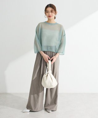 Green Parks ・ＥＬＥＮＣＡＲＥ　ＤＵＥ　ラメシアーニットプルオーバ Green