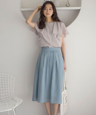 組曲 コットンポンチケープライク ブラウス ピンクベージュ系