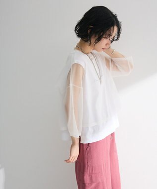 Green Parks ・ＥＬＥＮＣＡＲＥ　ＤＵＥ　ラメシアーニットプルオーバ Green