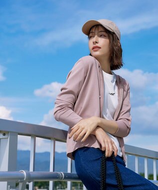 Tiaclasse L 【小倉優子さん着用】【洗える】サマーニットショートパーカー ピンク