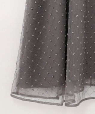 GRACE CONTINENTAL ビーズembドレス チャコール