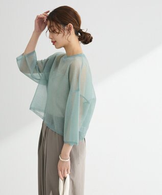 Green Parks ・ＥＬＥＮＣＡＲＥ　ＤＵＥ　ラメシアーニットプルオーバ Green