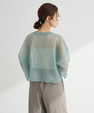 Green Parks ・ＥＬＥＮＣＡＲＥ　ＤＵＥ　ラメシアーニットプルオーバ Green