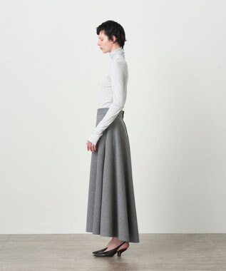 ATON ROYAL FLEECE | フレアスカート TOP GRAY