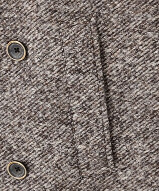 JOSEPH ABBOUD 【イタリア素材/軽量/中綿キルト裏地】ワイドカルゼ ウールジャージー コート ベージュ系