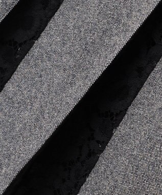 23区 【R(アール)】マットツイード プリーツスカート ブラック系