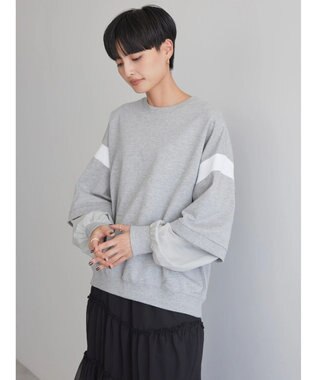 AMERICAN HOLIC 袖異素材ミニ裏毛プルオーバー