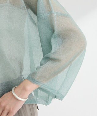 Green Parks ・ＥＬＥＮＣＡＲＥ　ＤＵＥ　ラメシアーニットプルオーバ Green