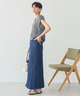 AMERICAN HOLIC 【選べる丈】甘編みニットベスト Charcoal Gray