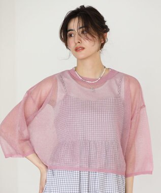 Green Parks ・ＥＬＥＮＣＡＲＥ　ＤＵＥ　ラメシアーニットプルオーバ Green