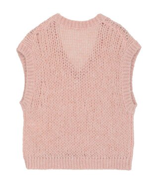 AMERICAN HOLIC 【選べる丈】甘編みニットベスト Salmon Pink
