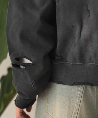 WEGO ショートダメージプルオーバー ブラックその他