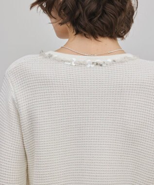 GRACE CONTINENTAL ブレードツイードニットジャケット ホワイト