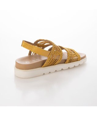 MODE ET JACOMO <D'ICI>フットベッドメッシュサンダル イエロー
