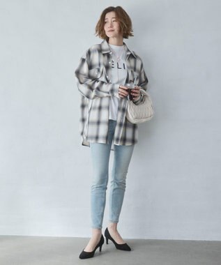WEGO 【ユニセックス着用ITEM/SMLサイズ展開】オンブレチェックシャツ（LS） 柄2