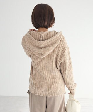 CRAFT STANDARD BOUTIQUE アニマル刺繍ニットZIPパーカー Ivory