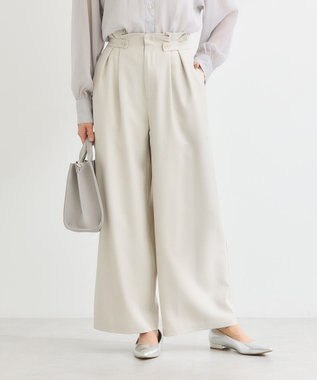 Green Parks ・ＥＬＥＮＣＡＲＥ　ＤＵＥ　サイドベルトタックパンツ Light Beige