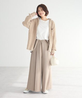 CRAFT STANDARD BOUTIQUE アニマル刺繍ニットZIPパーカー Ivory