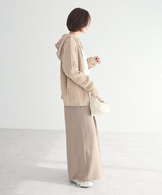 CRAFT STANDARD BOUTIQUE アニマル刺繍ニットZIPパーカー Ivory